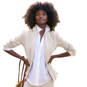 Frank & Eileen Dublin Tailored Blazer In Cement Cream Ivory Size XS NWT